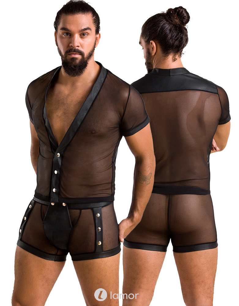 * PASSION MENSWEAR Zwarte tule Heren Set, PA052 afbeelding