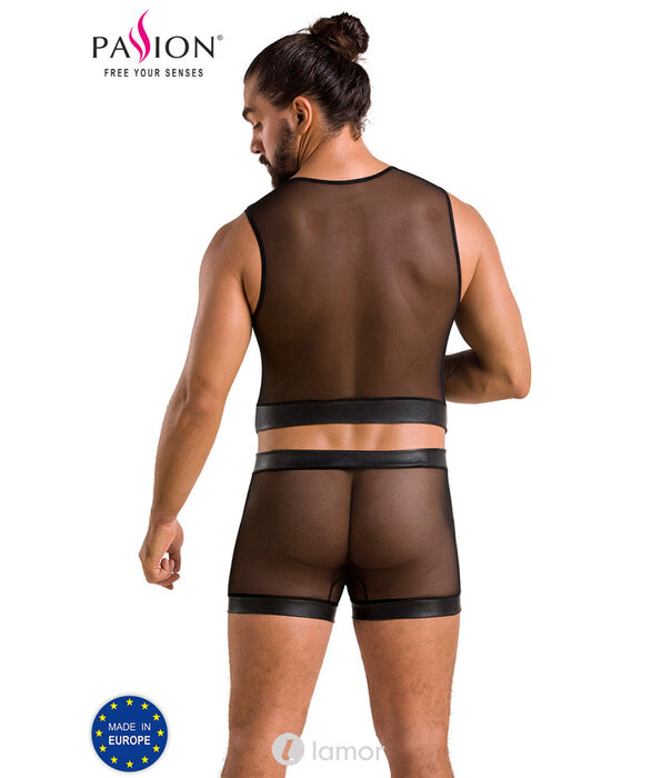 * PASSION MENSWEAR Sexy heren tule set short & Crop top van Passion Menswear