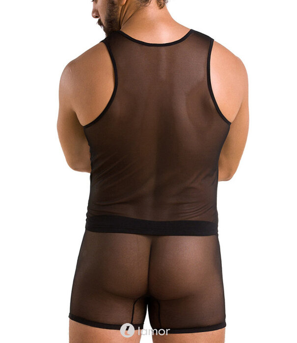 * PASSION MENSWEAR Sexy heren tule set short & shirt van Passion Menswear