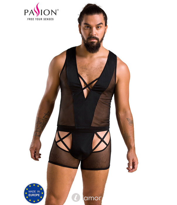 * PASSION MENSWEAR Sexy heren tule set short & shirt van Passion Menswear