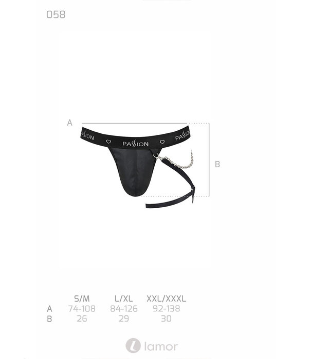 * PASSION MENSWEAR Sexy heren string met been harnas van Passion Menswear