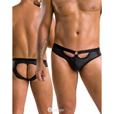 Sexy heren Jockstrap van lederlook en elastische banden van Passion Menswear