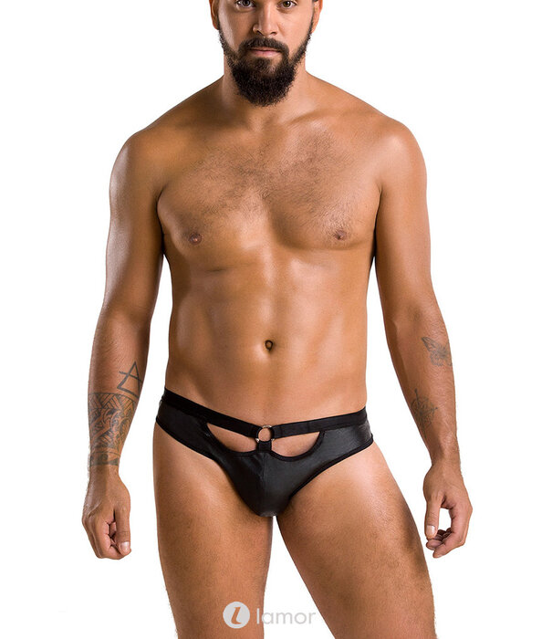 * PASSION MENSWEAR Sexy heren Jockstrap van lederlook en elastische banden van Passion Menswear