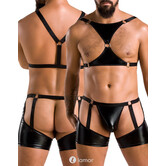 Sexy heren Top & Short van wetlook  materiaal  van Passion Menswear