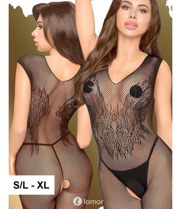 * PENTHOUSE Sierlijke zwarte bodystocking Wild Catch van  Penthouse