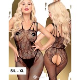 Sierlijke zwarte bodystocking Dirty Mind van Penthouse