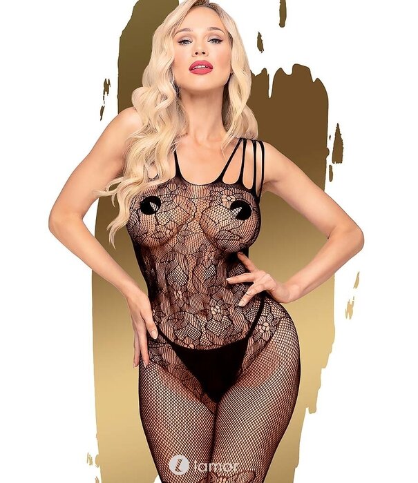* PENTHOUSE Sierlijke zwarte bodystocking Dirty Mind van  Penthouse