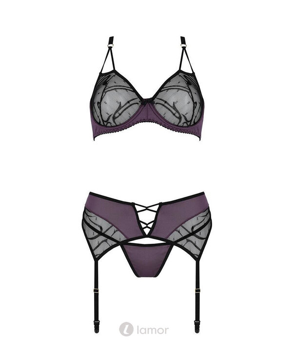 * CASMIR Marietta 3-delige set  in zwart en paars van Casmir