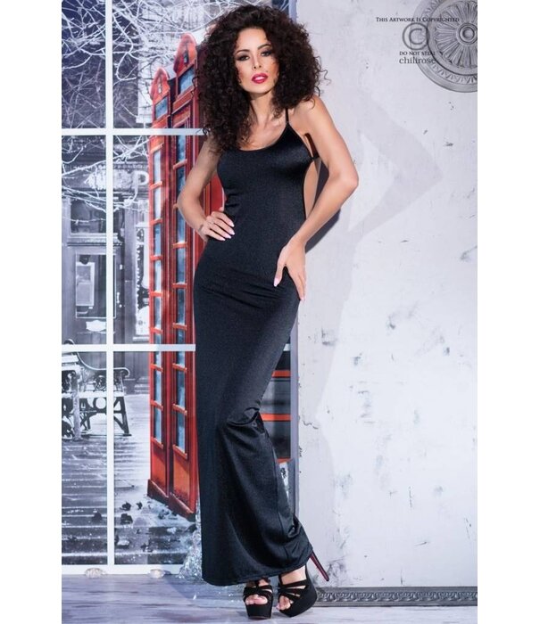 * CHILIROSE Lange jurk met transparante achterkant van Chilirose