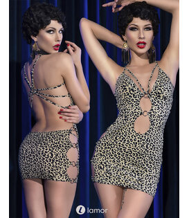 Mini jurk in luipaard print, CR4487