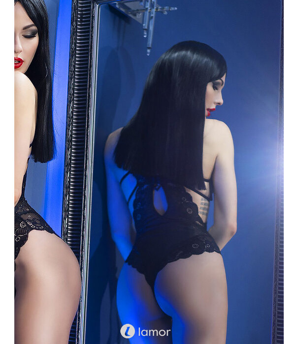 * CHILIROSE Zwarte body met kant CR4495van Chilirose