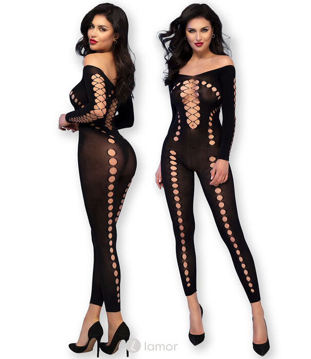 * CHILIROSE Off-shoulder bodystocking met uitsparingen