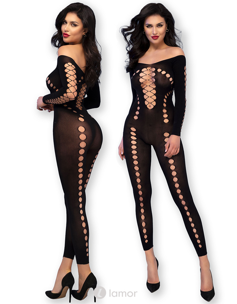 * CHILIROSE Zwarte Bodystocking, CR4646 afbeelding