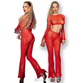 Sexy 2-delige rode kanten set van Chilirose