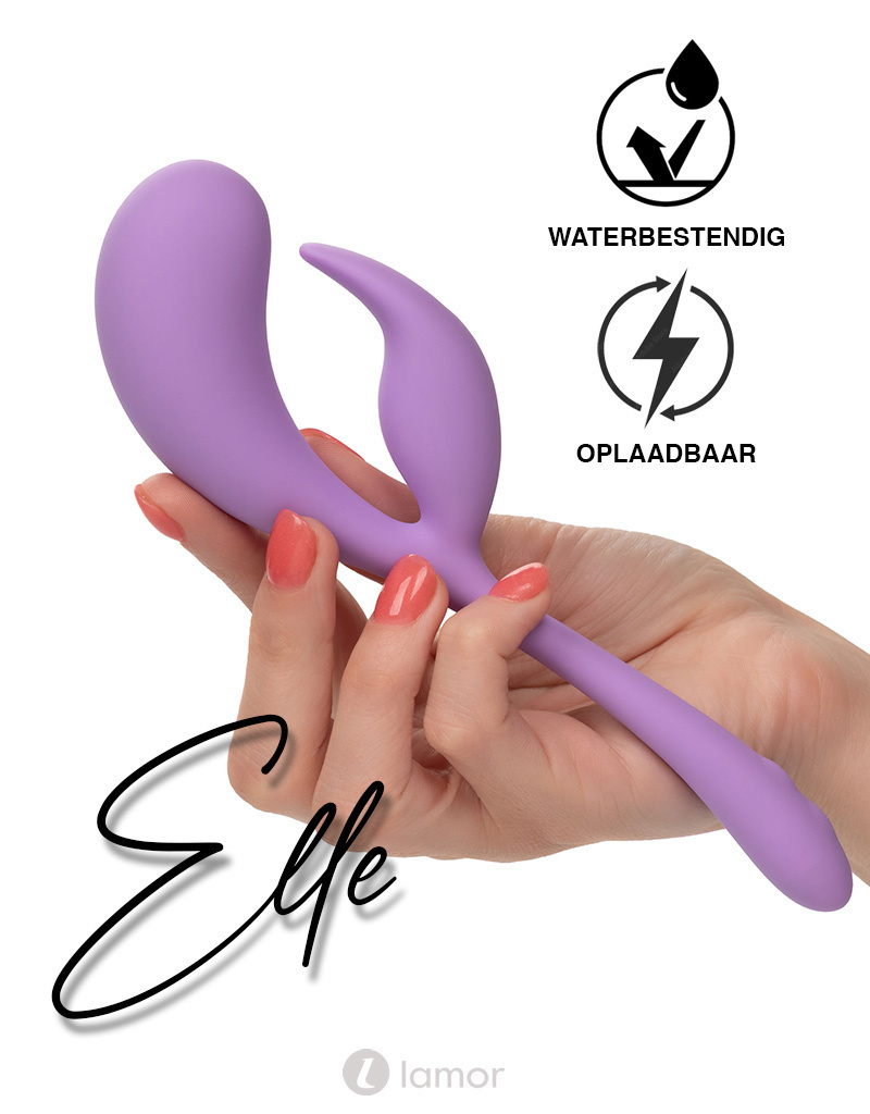 * CALEXOTICS Rabbit Vibrator Elle - Dual Flicker afbeelding