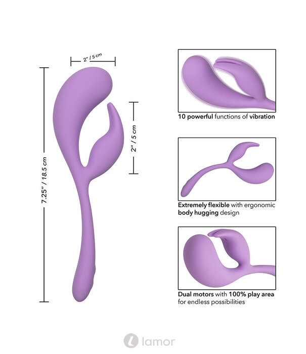 * CALEXOTICS Rabbit Vibrator Elle - Dual Flicker by CalExotics