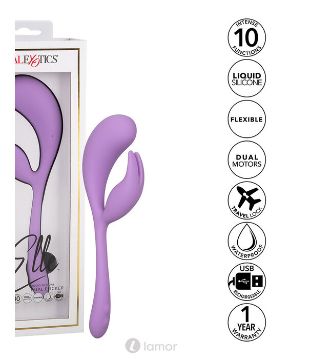 * CALEXOTICS Rabbit Vibrator Elle - Dual Flicker by CalExotics