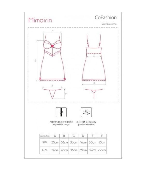 * COFASHION Zwarte  chemise Mimoirin met paars kant en bruine details van Cofashion