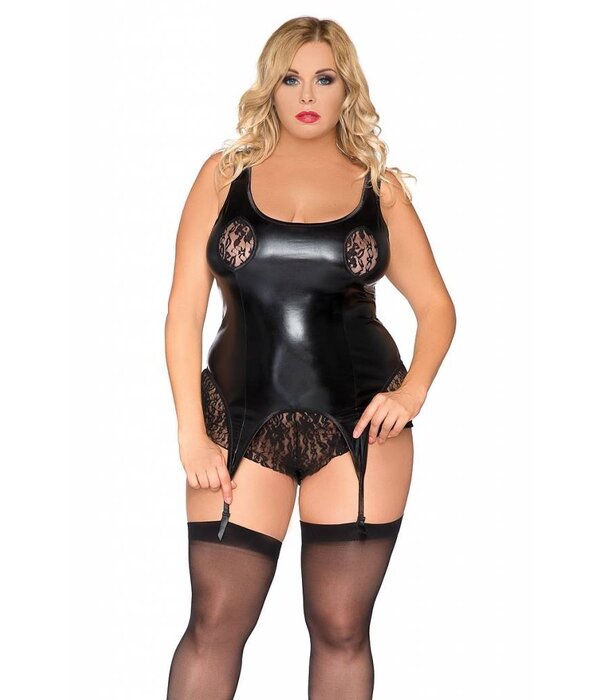 * ANDALEA Zwarte wetlook body SB5018 van Andalea