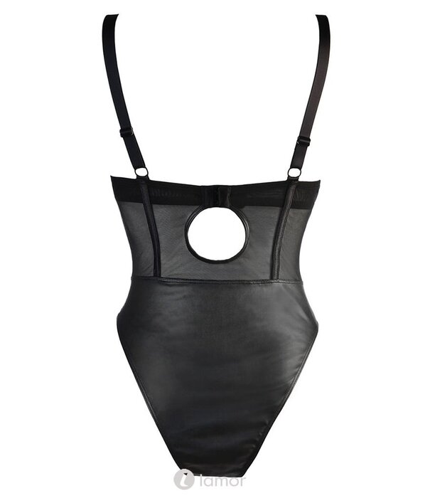 * AXAMI Verleidelijke body gemaakt van een combinatie van zachte tule en latexachtig materiaal