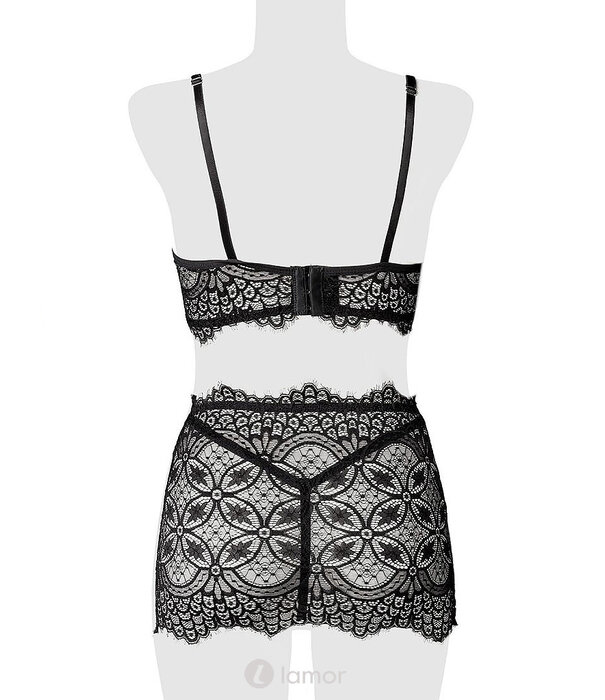 * GREY VELVET 3-delige erotische lingerie set van Grey Velvet