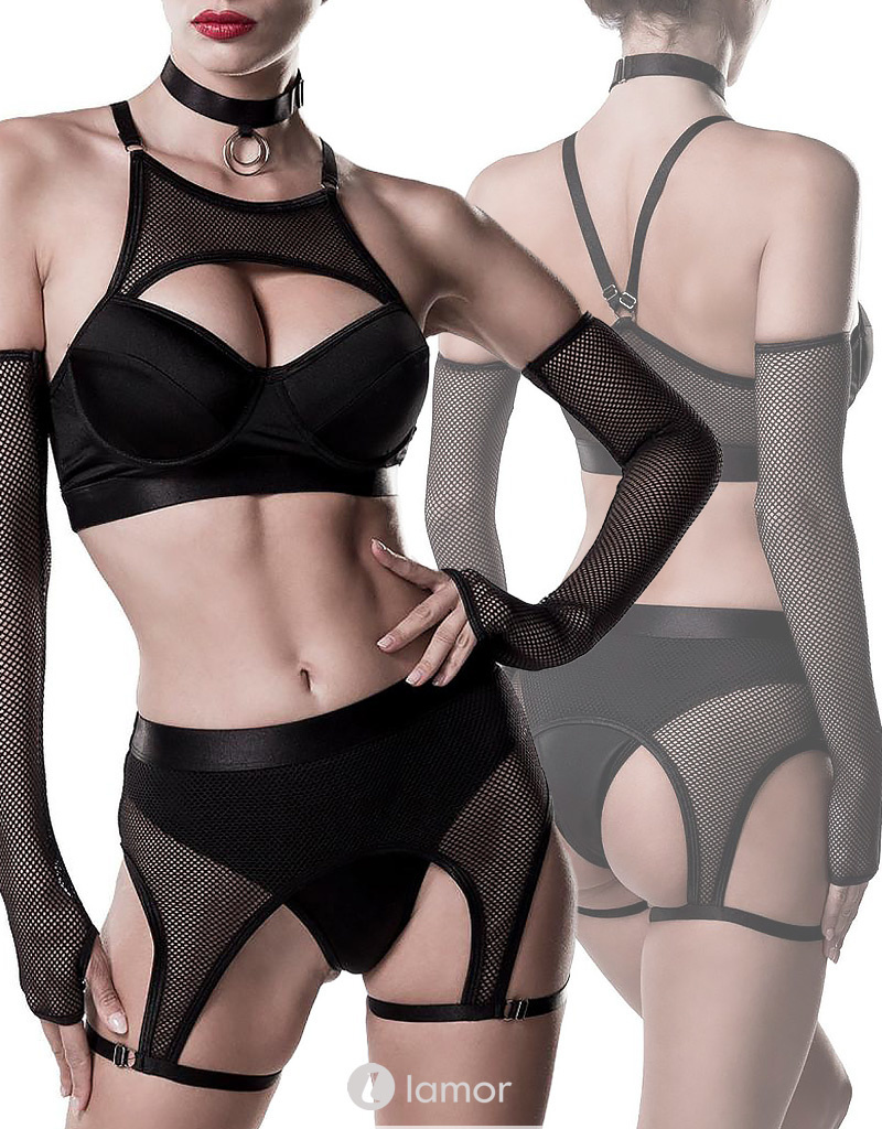 * GREY VELVET 5-delige Erotische lingerie set, GV20208 afbeelding