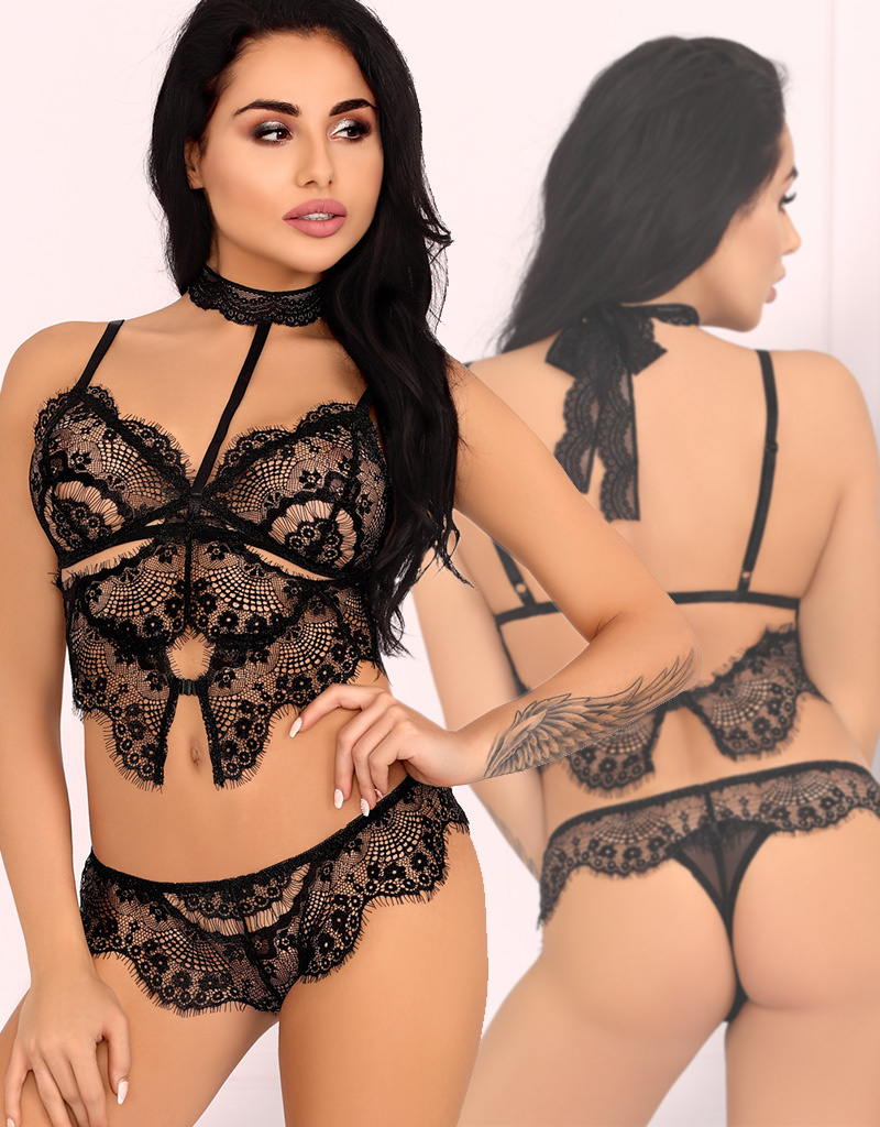 * LIVCO CORSETTI Zwarte lingerie set, Mayenan afbeelding