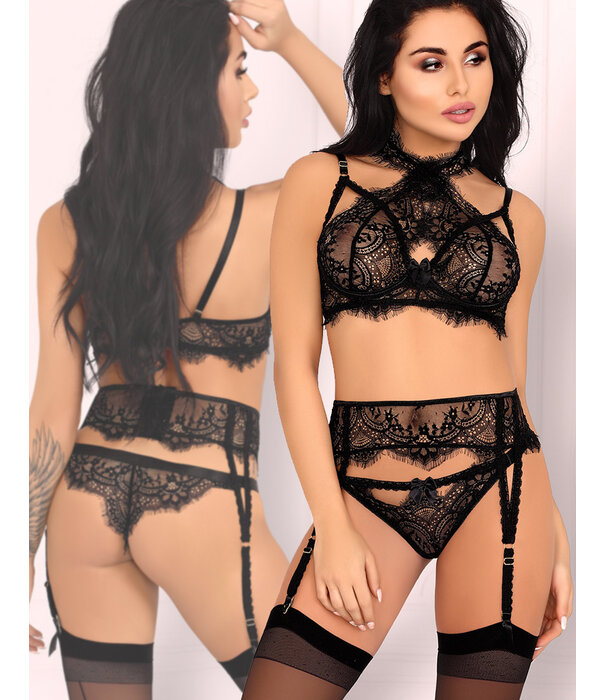 * LIVCO CORSETTI Verleidelijke zwarte lingerie set, Majalesa