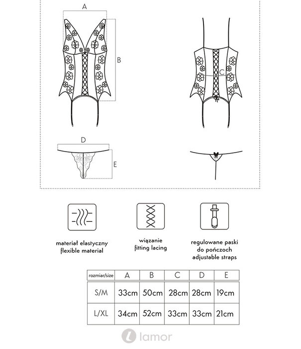 * LIVCO CORSETTI  Peliena is een verleidelijk Tule Korset met string