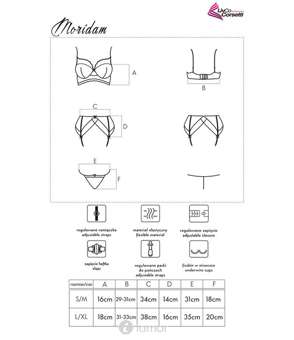 * LIVCO CORSETTI Verleidelijke zwarte lingerie set, Moridam van Livco Corsetti