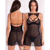Spannend zwarte chemise Krolina van Livco Corsetti