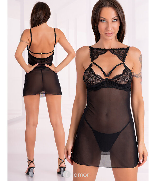 * LIVCO CORSETTI Spannend zwarte chemise Krolina van Livco Corsetti