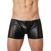 Lederlook heren short met transparante zijkanten van  het merk Look Me