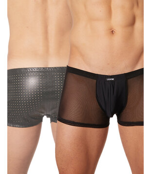 Heren boxer met transparante delen  (S )