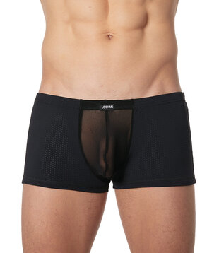 Heren boxer in geperforeerde stof en tulle (S)