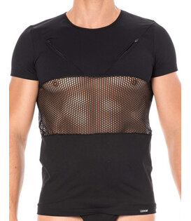 Heren Shirt in combinatie met  mesh