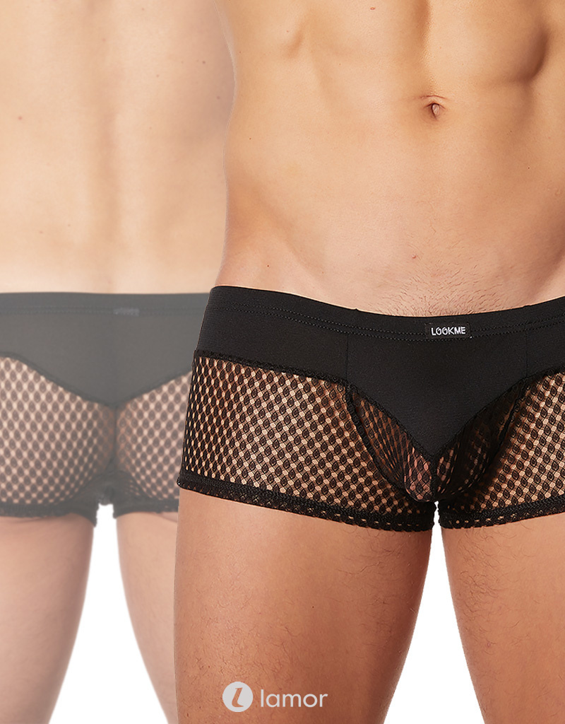 * LOOK ME Heren boxer met mesh deel (S) afbeelding