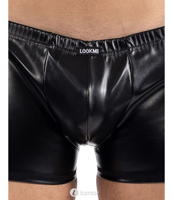 * LOOK ME Lederlook heren short met mesh zijkanten van  het merk Look Me -