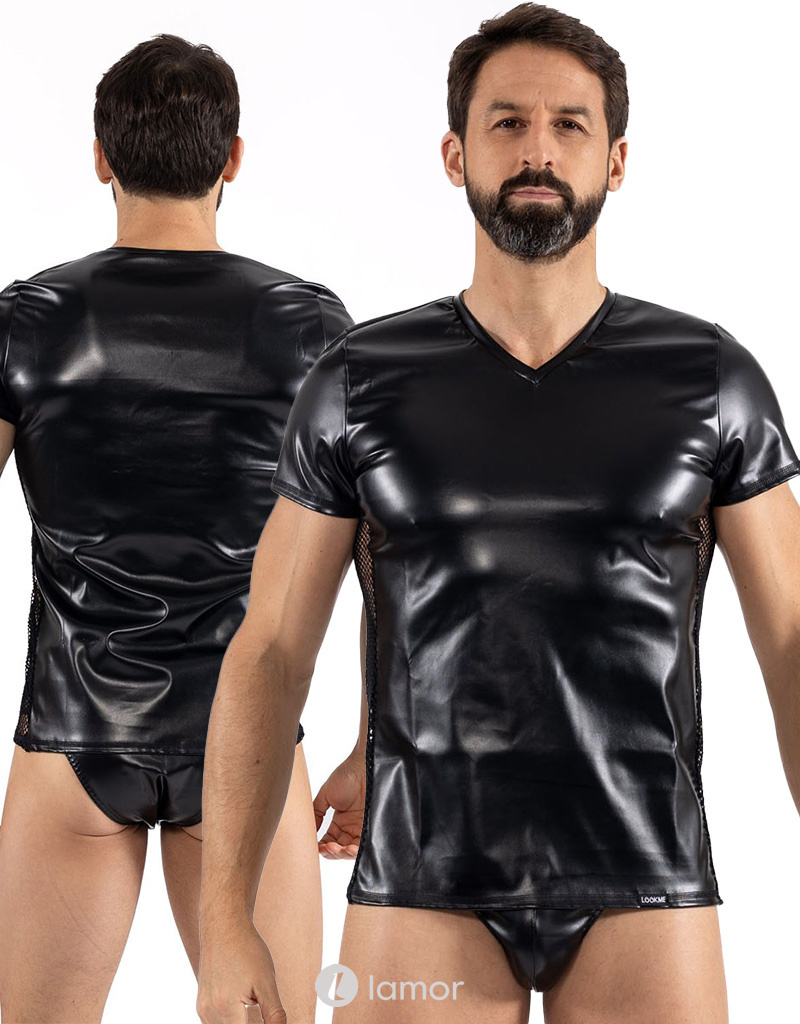* LOOK ME Lederlook Shirt,LM2401-81 afbeelding