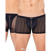 Boxershort gemaakt van een mix van ondoorzichtige stof en fijn mesh-materiaal van het merk Look Me