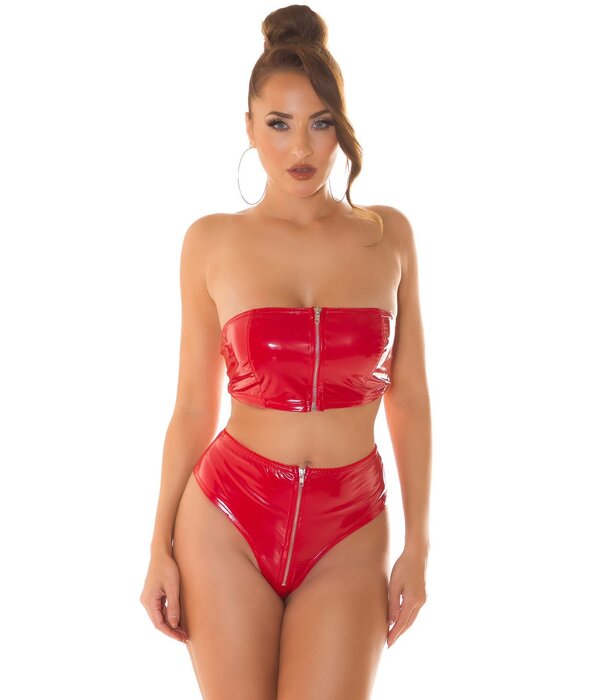 * KOUCLA Stoere rode Strapless top , IS20661