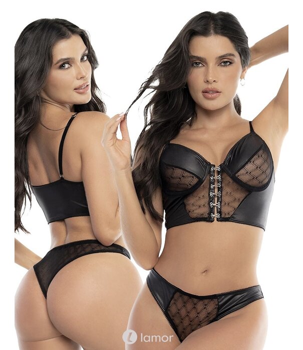 Mapalé 2-delige wetlook Bustier set van Mapale