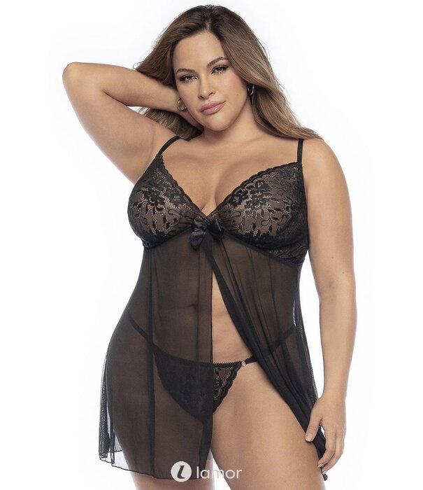 Mapalé Verleidelijke zwarte babydoll van het merk Mapale