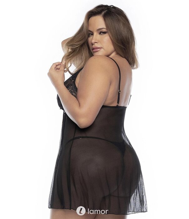 Mapalé Verleidelijke zwarte babydoll van het merk Mapale