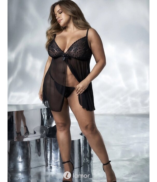 Mapalé Verleidelijke zwarte babydoll van het merk Mapale