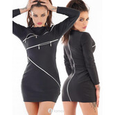 Mini jurkje Osaka met meerdere ritsen  van Me Seduce