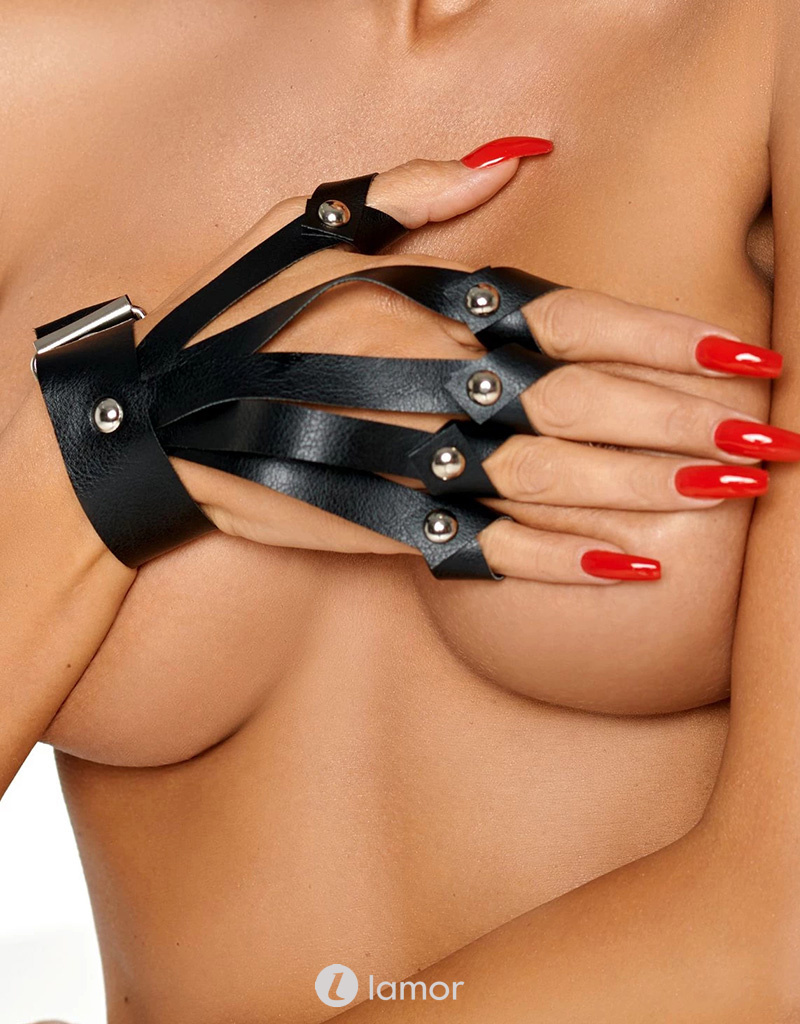* ME SEDUCE Lederlook handschoenen, Glove01 afbeelding