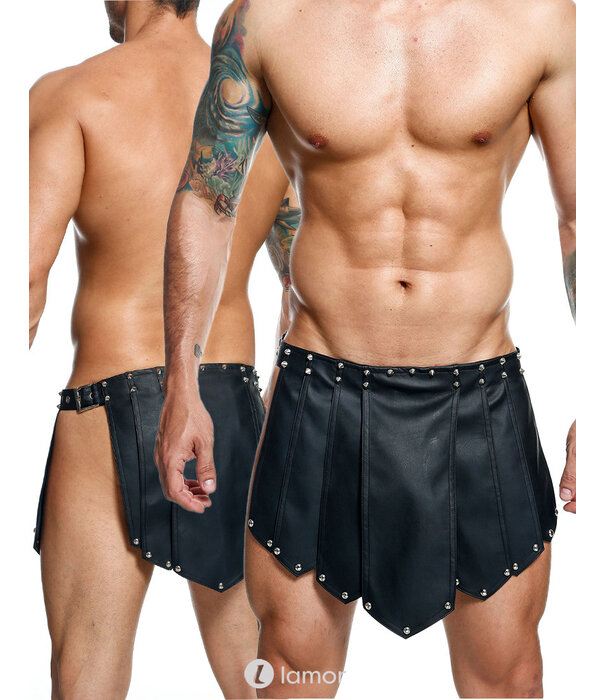 * MOB Eroticwear Lederlook gladiator rok Roman van MOB Eroticwear