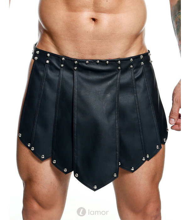 * MOB Eroticwear Lederlook gladiator rok Roman van MOB Eroticwear