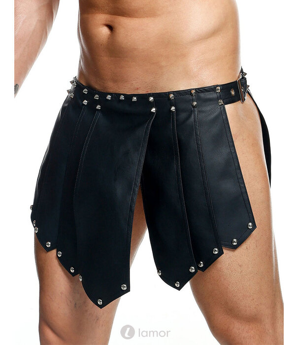 * MOB Eroticwear Lederlook gladiator rok Roman van MOB Eroticwear
